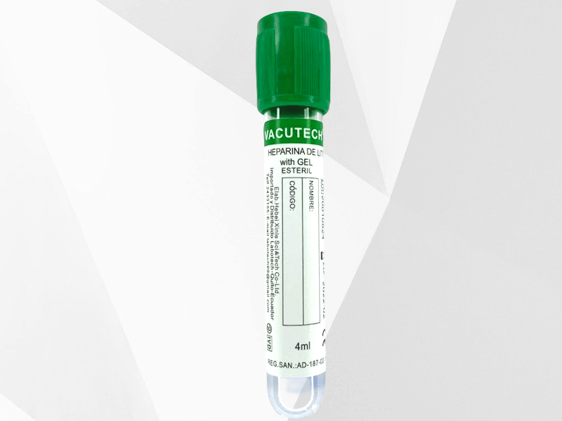Tubo con heparina de litio y gel separador Tubo con heparina de litio y gel separador